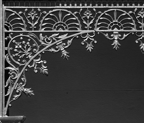 Glebe House detail (3 - B&W)