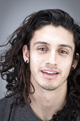 Male portrait with catchlights in the eyes