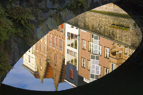 Brugge Bridge Reflection