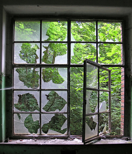 Smashed windows La Chartreuse - Not Thorough Enough