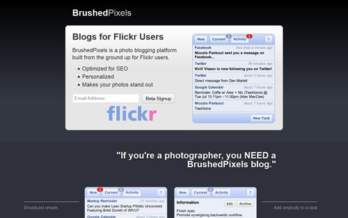 Flickr Photo Blog - Brushed Pixels