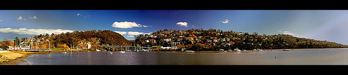 Panorama made from images where a polarising filter was used