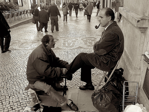 shoes and pipe