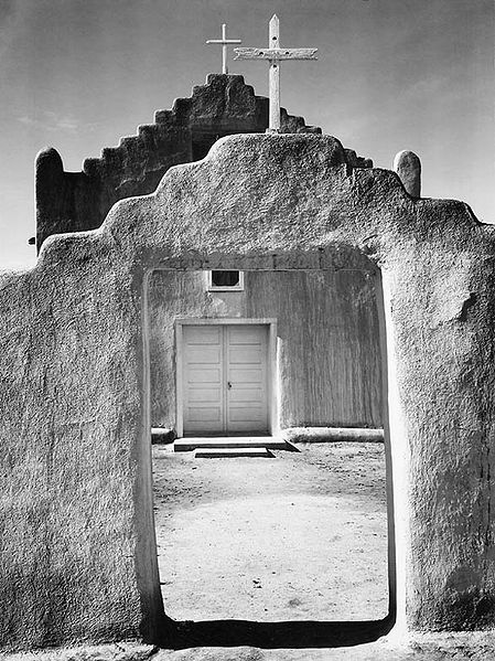 Church, Taos Pueblo by Ansel Adams (1942)