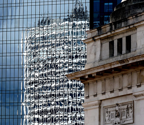 DailyShoot  ~ glass ~Old and New ~ Birmingham Symphony Hall UK