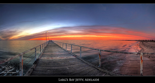 Larg's Bay Jetty, Adelaide at twilight (HDR)