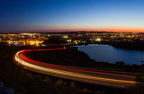 Light Trails at Twilight