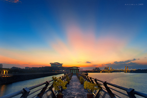 Putrajaya Dam at twilight