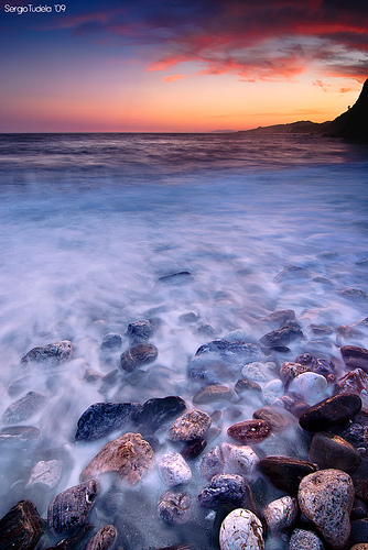 Twilight ocean landscape