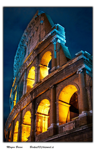 Colosseum at night - camera supported on a tripod