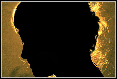 backlit golden sunset silhouette portrait