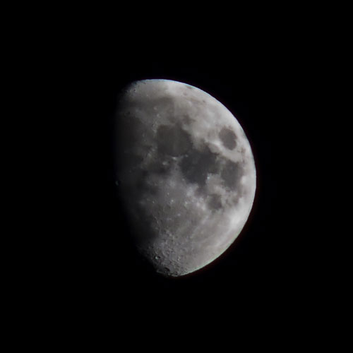 The moon photographed with a Superzoom Bridge Camera