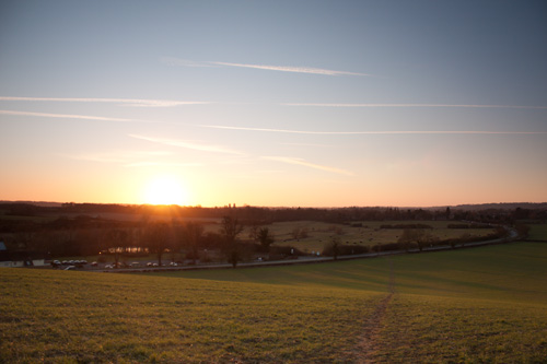 Photo taken with a graduated neutral density filter to darken the sky