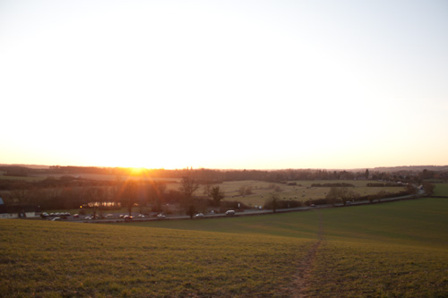 Photo with landscape exposed correctly but sky blown out