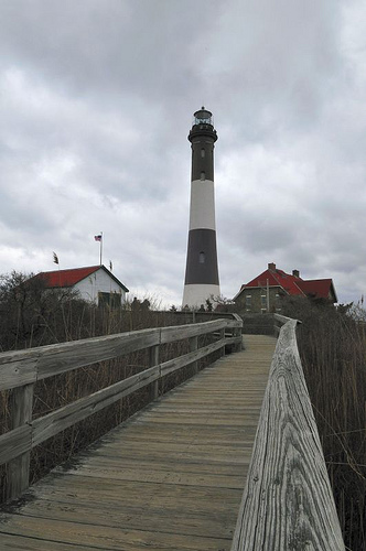 Fire Island Lighthouse, Long Island, NY, example of using hyperfocal focusing to get everything in focus