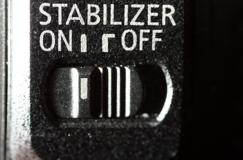 Image Stabilizer switch on a Canon lens