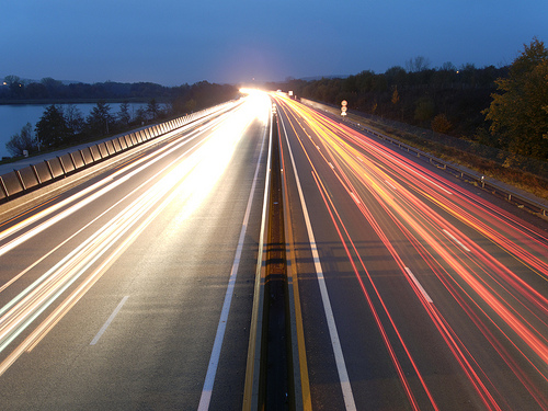 Automobile light trails