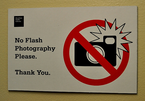 No Flash Photography Sign