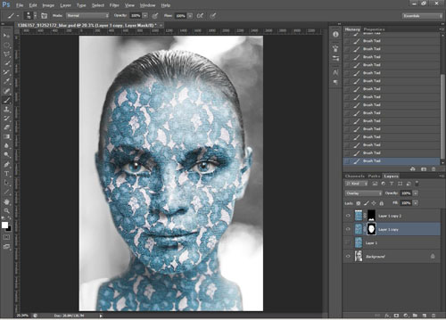 Image after masking out the texture from the whites and pupils of the eyes