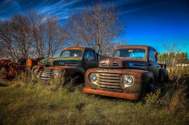 Old farm trucks
