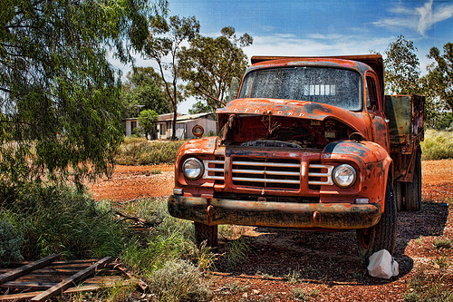 Old broken down truck