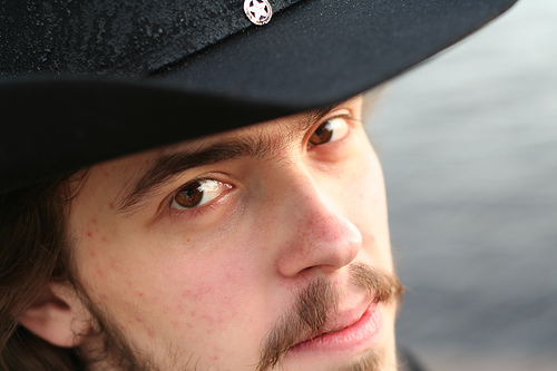 Cowboy portrait wearing a cowboy hat