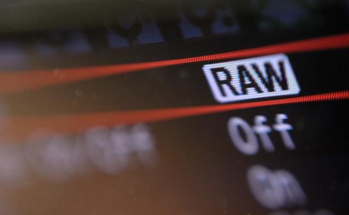 RAW image quality setting in camera menu