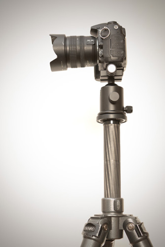 Tripod with center column extended