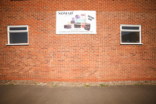 Photo of a brick wall taken with a lens that exhibits moustache distortion