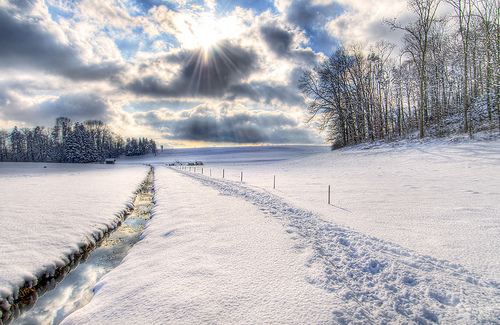 Snow and water