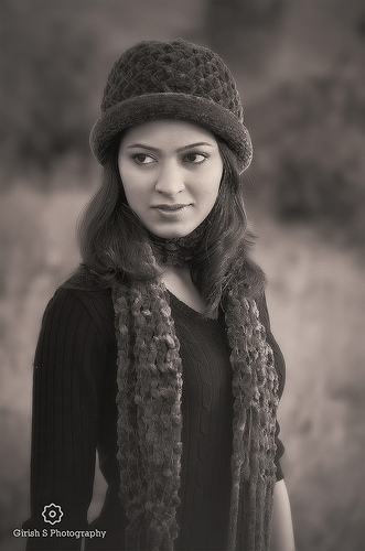 Portrait photo taken on a misty morning