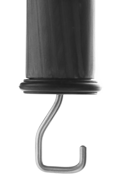 Weight hook at the bottom of a tripod's center column