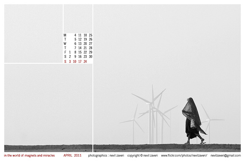 in the world of magnets and miracles - wallpaper calendar for april 2011