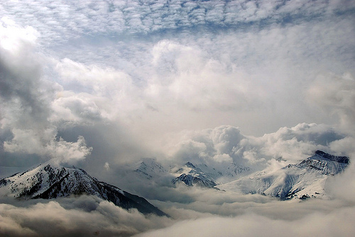 mountains in clouds || Berge in den Wolken