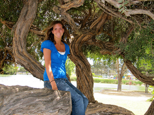 Gnarly meets beautiful - This portrait was shot in dappled light under a tree, but the subject was positioned so the dappling effect did not appear on their face, then fill flash was used to compensate for the face being in shadow.