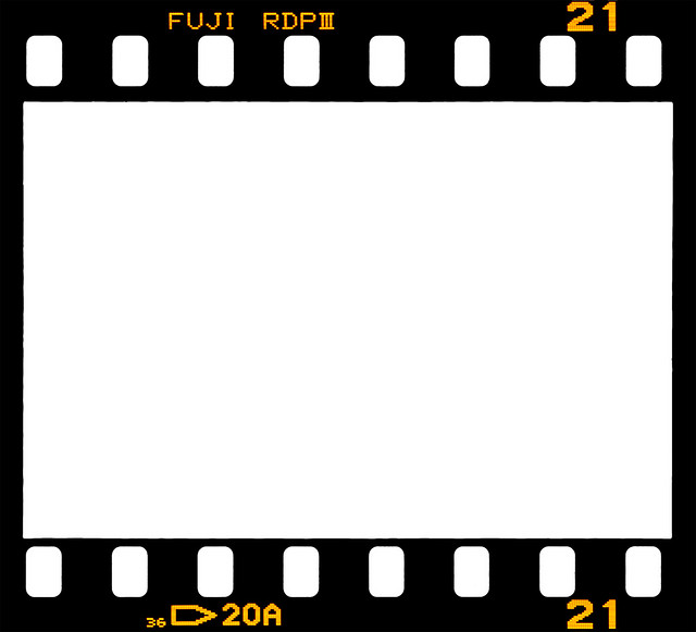 35mm film rebate border frame template