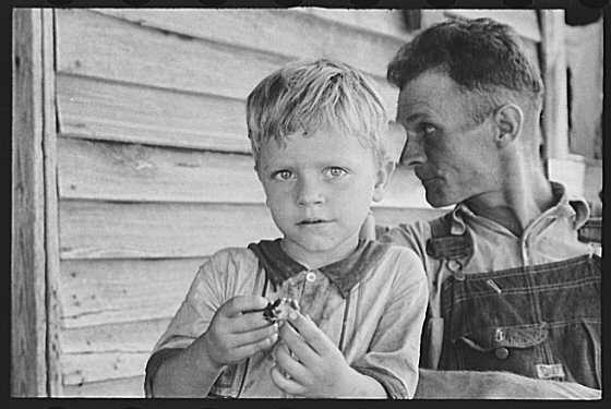 Photo of Charles Burroughs and Floyd Burroughs, Hale County, Alabama by Walker Evans