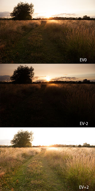 Exposure bracketed images