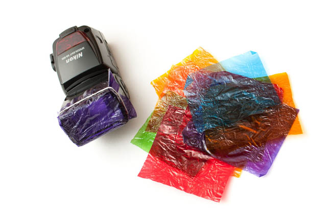 Colored chocolates wrapper flash gels