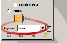Clone tool alignment option in the GIMP
