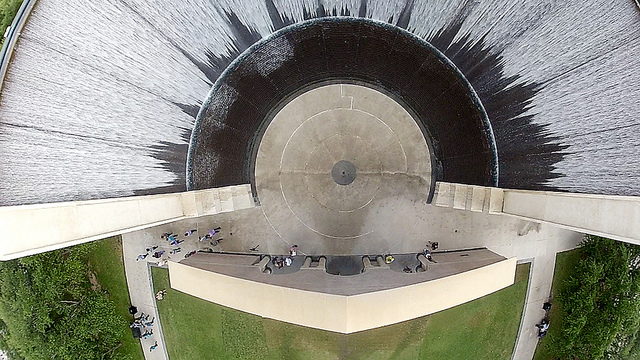 Houston Water Wall from Above