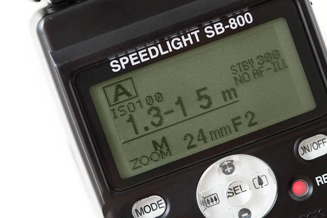 Nikon SB-800 speedlight flash in auto exposure mode